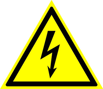 W08 внимание! опасность поражения электрическим током (пленка, сторона 200 мм) - Знаки безопасности - Предупреждающие знаки - Магазин охраны труда Протекторшоп